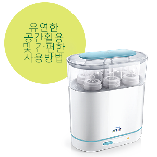 활용도가 다양한 필립스 아벤트 전기 스팀 소독기 